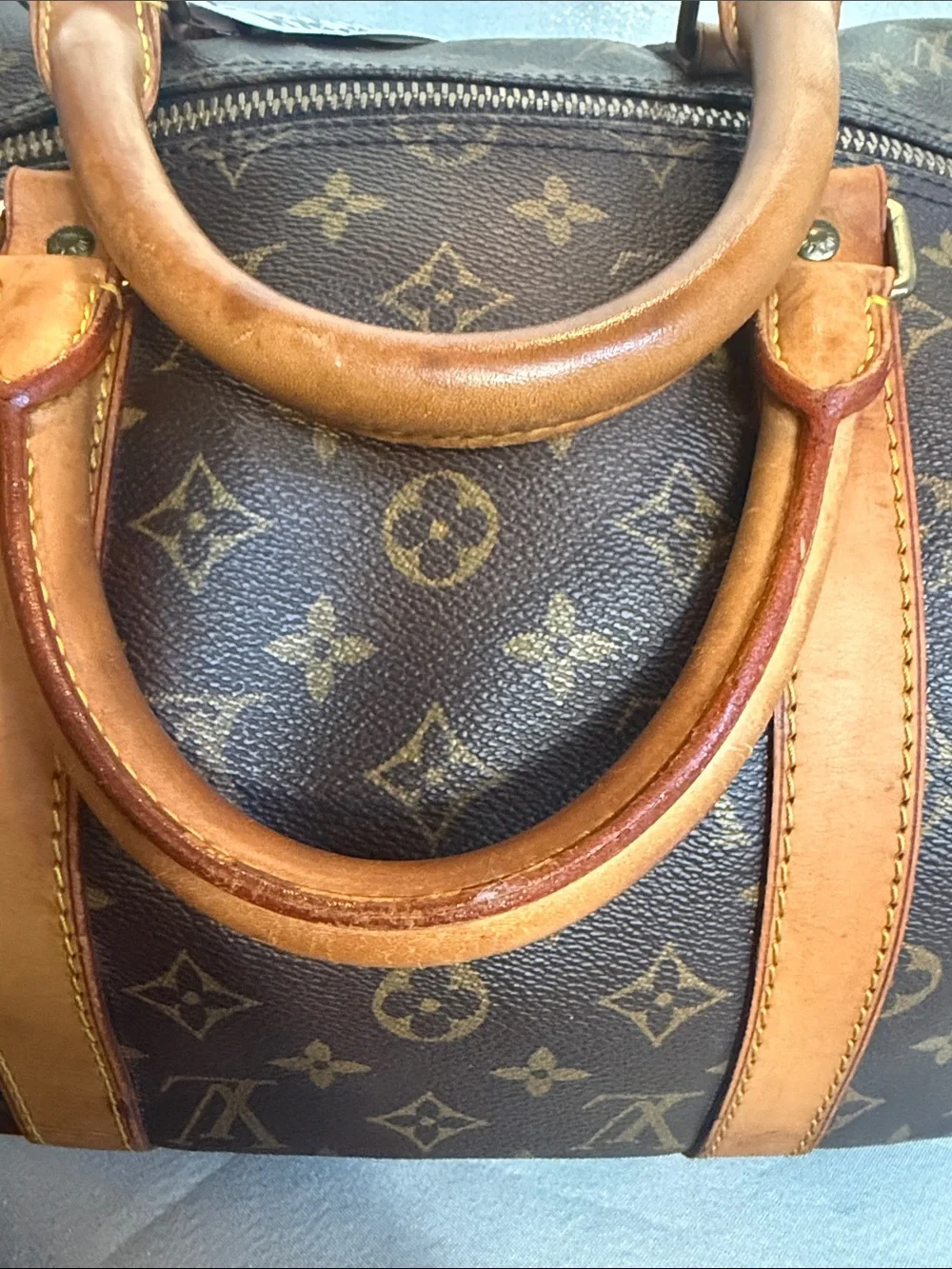 Louis Vuitton Brown Monogram Keepall 50 Travel Duffel Bag